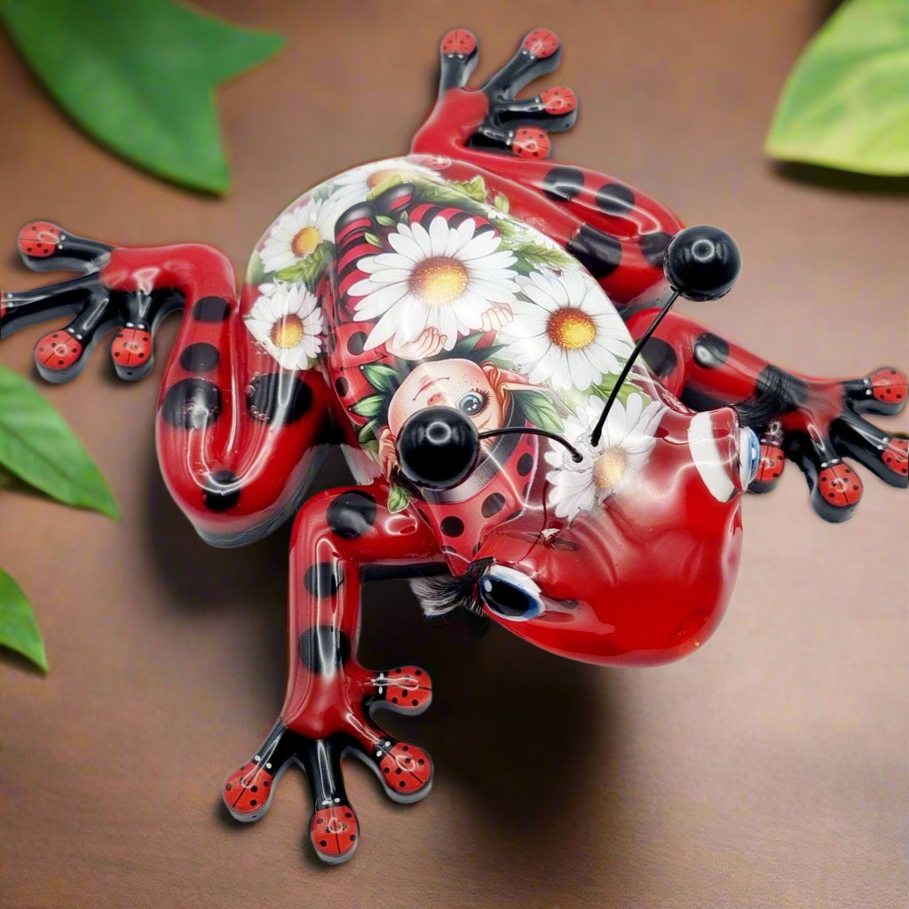 'FroggyBug' Ladybug Frog Figurine