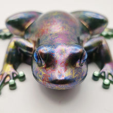 Load image into Gallery viewer, Chrome Dappled Resin Technique Frog
