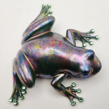 Load image into Gallery viewer, Chrome Dappled Resin Technique Frog
