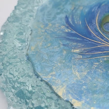 Load image into Gallery viewer, Crystal Edge Dappled Peacock Coaster
