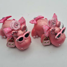 Load image into Gallery viewer, Peachy Pink Twin Hippos
