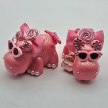 Load image into Gallery viewer, Peachy Pink Twin Hippos
