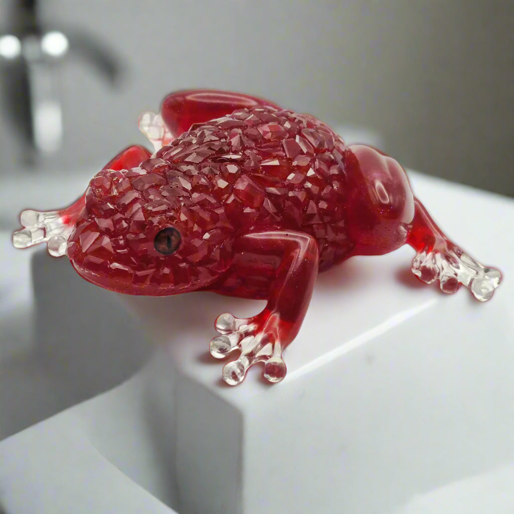 Crystal Ruby IntoResin Frog
