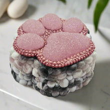 Load image into Gallery viewer, IntoResin Diamond Marbled Dog Paw Trinket Box
