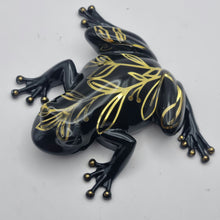 Load image into Gallery viewer, ELEGANT Black &amp; Gold Resin Frog Figurine
