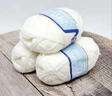 Load image into Gallery viewer, 3 Pack of White Cleckheaton 4 Ply Baby Yarn

