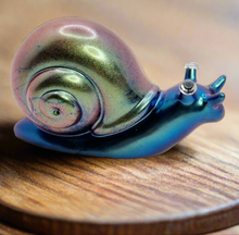 Load image into Gallery viewer, Handcrafted Holographic Colour Shift Resin Snail Figurines
