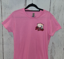 Load image into Gallery viewer, Pink Custom T-Shirt with Printed GitG Logo to Front and Back
