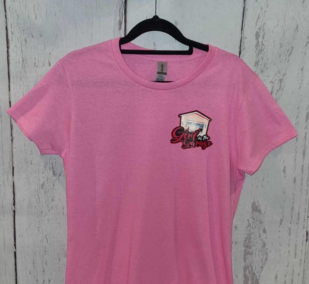 Pink Custom T-Shirt with Printed GitG Logo to Front and Back