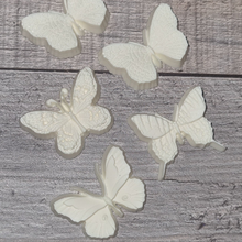 Load image into Gallery viewer, Set of 5 x Resin French Inspired Furniture Embellishment On-lay Applique Butterflies
