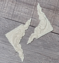 Load image into Gallery viewer, Set of 2 x Resin French Inspired Furniture Embellishment On-lay Applique Corner Scrolls
