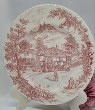 Load image into Gallery viewer, Vintage Swan Inn Dinner Plate Replica in Pink by Churchill England
