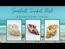 Load and play video in Gallery viewer, Handcrafted Seashell Shaped Resin Trinket Dish Featuring Turritella Seashells
