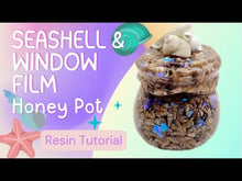 Load and play video in Gallery viewer, Seashell &amp; Window Film Honey Pot Trinket Jar
