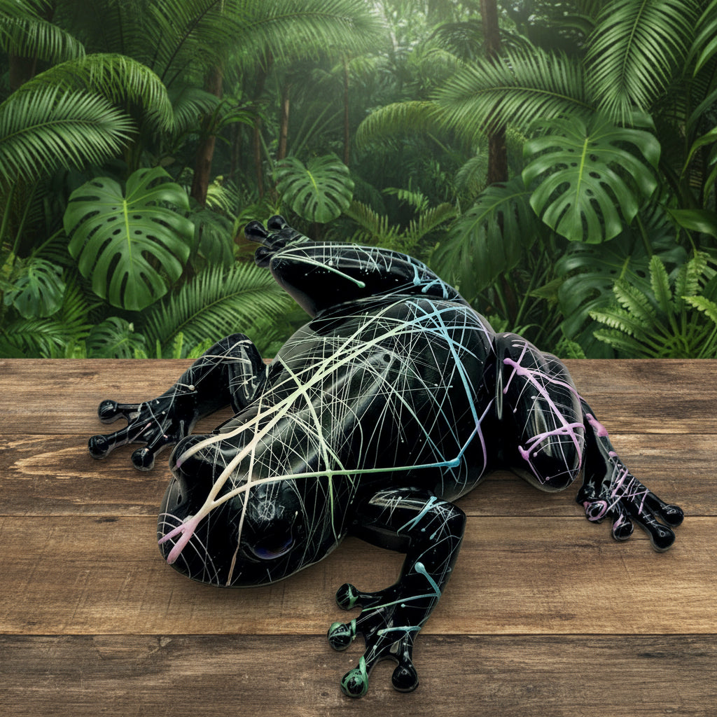 Spider Gel Resin Frog Figurine
