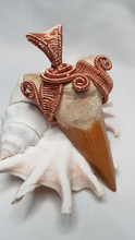 Load image into Gallery viewer, Copper Woven Otudus Shark Tooth Pendant
