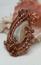 Load image into Gallery viewer, Copper Banded Crazy Lace Agate Cabochon Pendant
