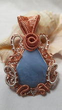 Load image into Gallery viewer, Copper &amp; Silver Larimar Cabochon Pendant
