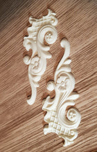 Load image into Gallery viewer, Set of 2 x Resin French Inspired Furniture Embellishment On-lay Applique Scrolls #1
