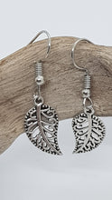 Load image into Gallery viewer, Silver Leaf Charm Earrings
