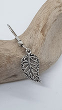 Load image into Gallery viewer, Silver Leaf Charm Earrings
