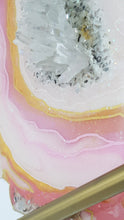 Load image into Gallery viewer, Pink &amp; Gold Crystal Geode Dressing Table Jewellery Tray
