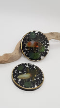 Load image into Gallery viewer, Set of 2 x Black &amp; Gold 3D Goldfish Resin Coasters
