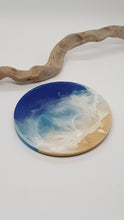 Load image into Gallery viewer, Beach Themed Ocean Waves &amp; Seashell Resin Jewellery Tray
