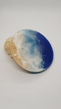 Load image into Gallery viewer, Beach Themed Ocean Waves &amp; Seashell Resin Jewellery Tray
