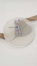 Load image into Gallery viewer, Sparkly White Dragonfly &amp; Silver Skeleton Leaf Resin Jewellery Tray #3
