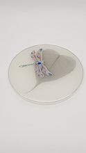 Load image into Gallery viewer, Sparkly White Dragonfly &amp; Silver Skeleton Leaf Resin Jewellery Tray #3
