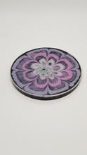 Load image into Gallery viewer, Lilac Pink White Black Sparkle 3D Bloom Resin Jewellery Tray
