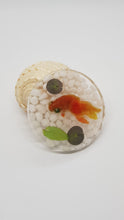 Load image into Gallery viewer, Set of 4 x White 3D Goldfish Resin Coasters
