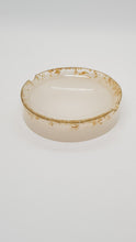 Load image into Gallery viewer, White &amp; Gold Leaf Sparkle Resin Ashtray
