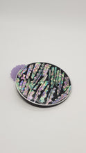 Load image into Gallery viewer, Set of 4 x Black &amp; Silver Mother Of Pearl Resin Coasters
