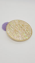 Load image into Gallery viewer, Set of 4 x White &amp; Gold Mother Of Pearl Resin Coasters
