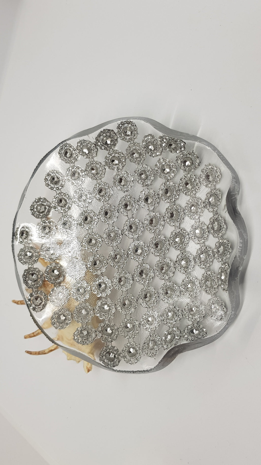 Rhinestone Freeform Resin Trinket Dish