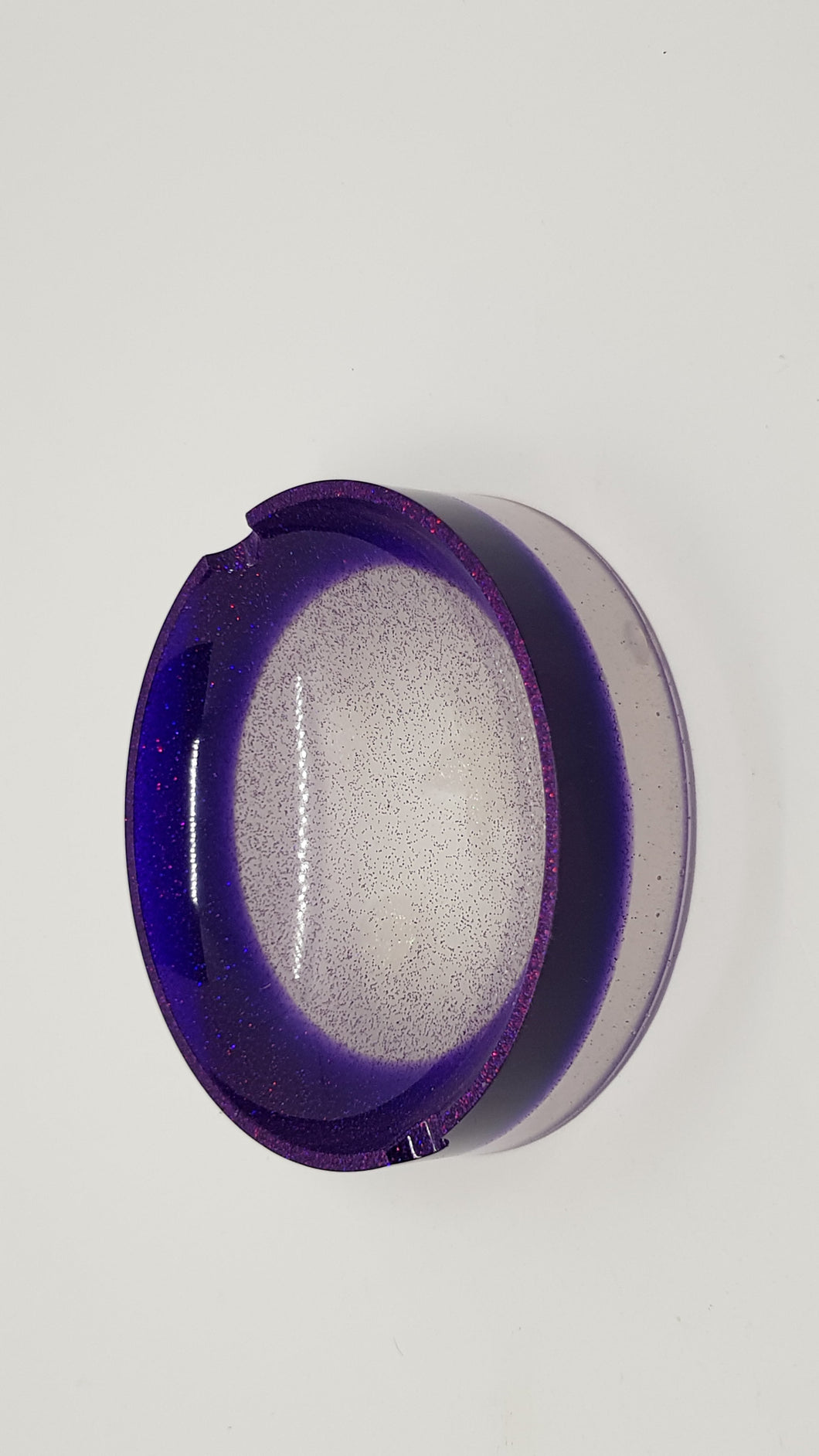 Holographic Super Sparkle Purple Seashell Resin Ashtray