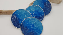 Load image into Gallery viewer, Blue Crushed Velvet Resin Coasters
