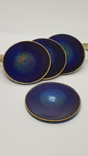 Load image into Gallery viewer, Gold Peacock Feather Resin Coaster Sets
