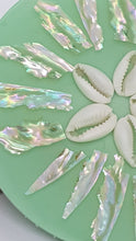 Load image into Gallery viewer, Peppermint Mother Of Pearl Cowrie Shell Resin Coasters
