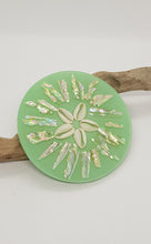 Load image into Gallery viewer, Peppermint Mother Of Pearl Cowrie Shell Resin Coasters
