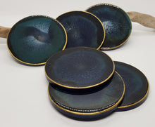 Load image into Gallery viewer, Gold Peacock Feather Resin Coaster Sets
