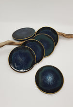 Load image into Gallery viewer, Gold Peacock Feather Resin Coaster Sets
