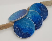 Load image into Gallery viewer, Blue Crushed Velvet Resin Coasters
