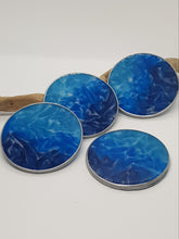 Load image into Gallery viewer, Blue Crushed Velvet Resin Coasters
