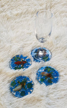 Load image into Gallery viewer, Set of 4 x Blue 3D Goldfish Resin Coasters
