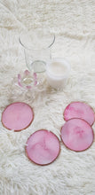 Load image into Gallery viewer, Rose Quartz Marble Resin Coasters
