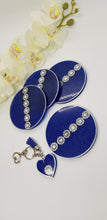 Load image into Gallery viewer, Denim &amp; Pine Rhinestone Sparkle Resin Coasters
