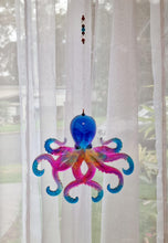 Load image into Gallery viewer, Handcrafted Resin Rainbow Octopus Suncatcher Mobile
